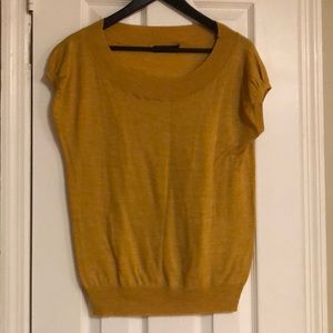 The Limited Mustard short sleeve sweater